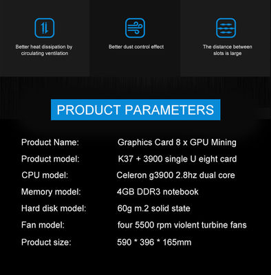 GPU Mining Rig Machine Ethereum 8pcs با 4GB DDR3 Notebook